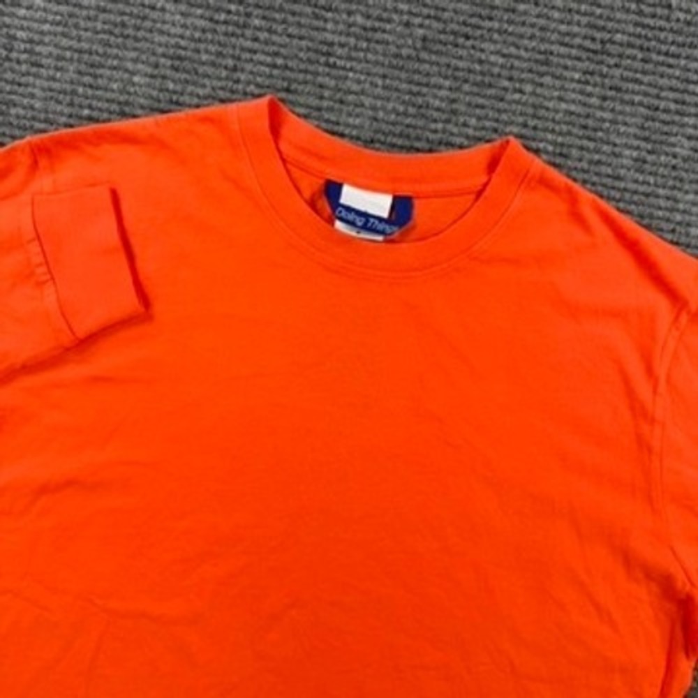 Outdoor Voices Doing Things Long Sleeve T-Shirt Orange Womens Medium Casual Work